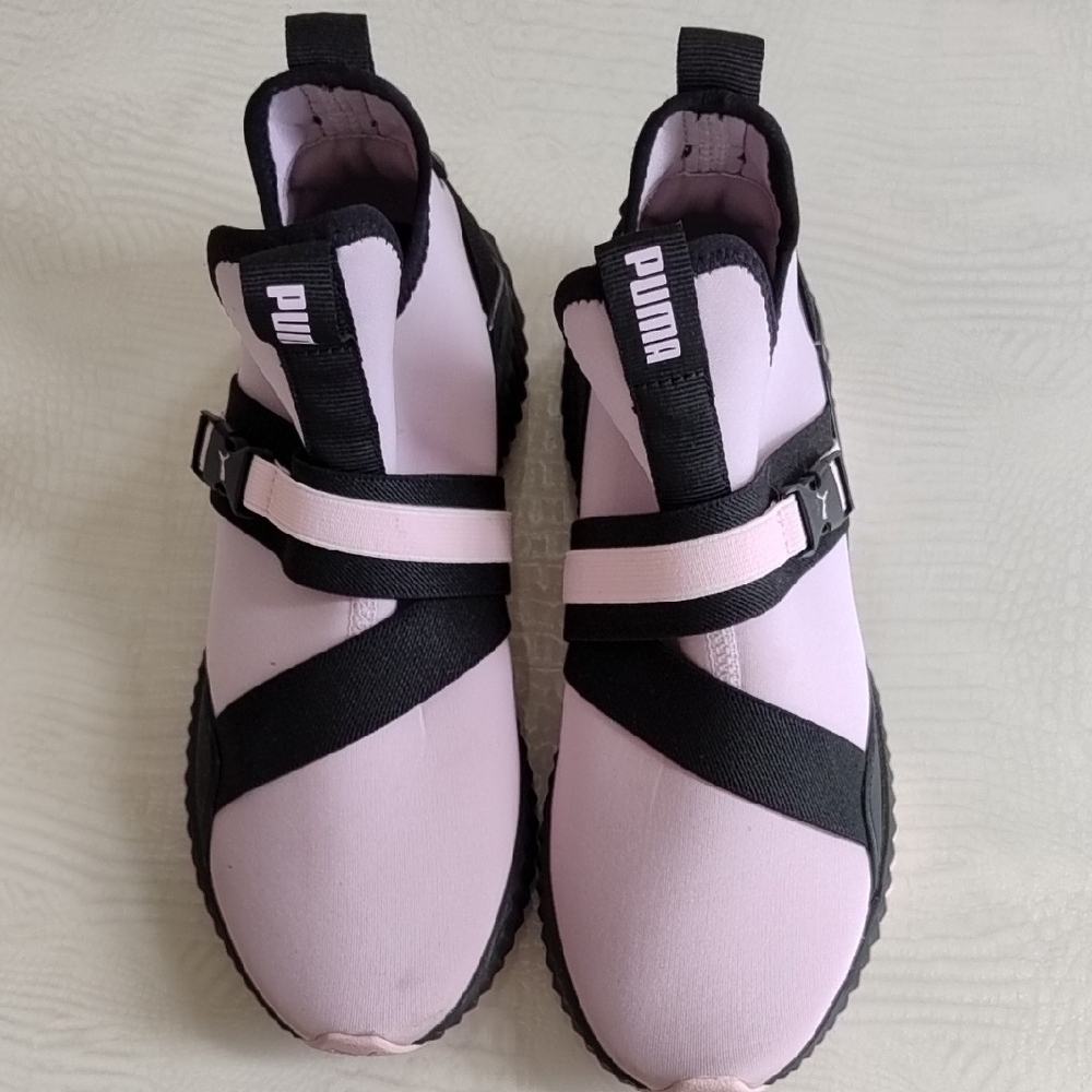 Puma Pink/ Black High Top Sneakers Sz 7.5